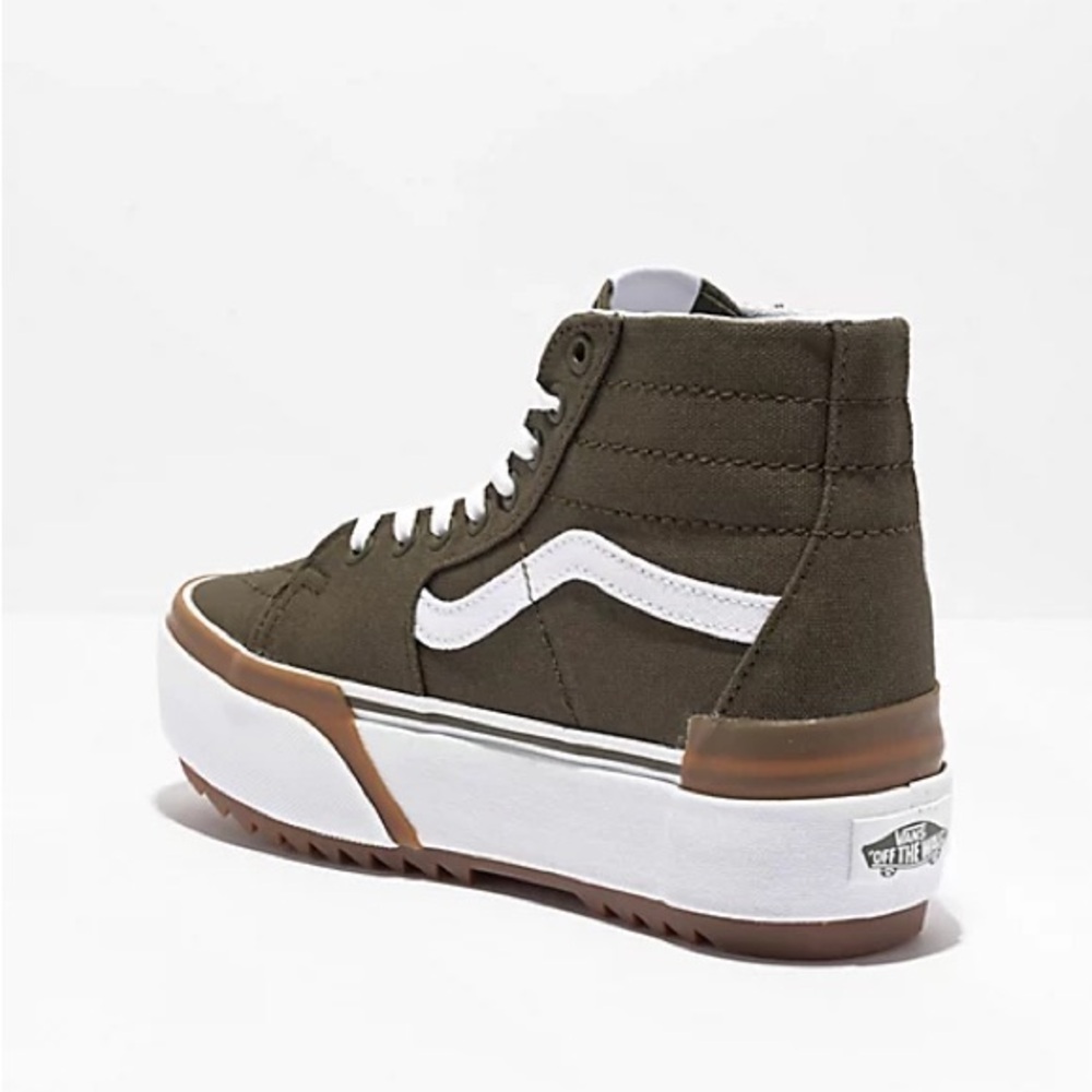 ✔️ 38 Brand new Vans Sk8-Hi Tapered Stackform Olive Platform Shoes